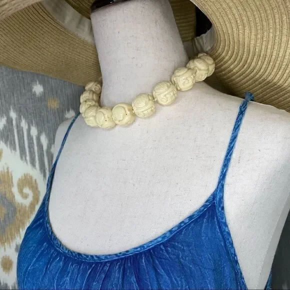 BOHO ME Blue Tie Dye Maxi Dress - Medium - Picture 4 of 13